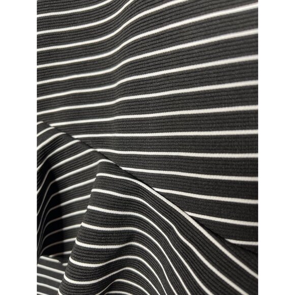 Zara Skirt Womens Small Mini Stretch Ruffles Pull On Striped Black White Casual - Picture 6 of 11